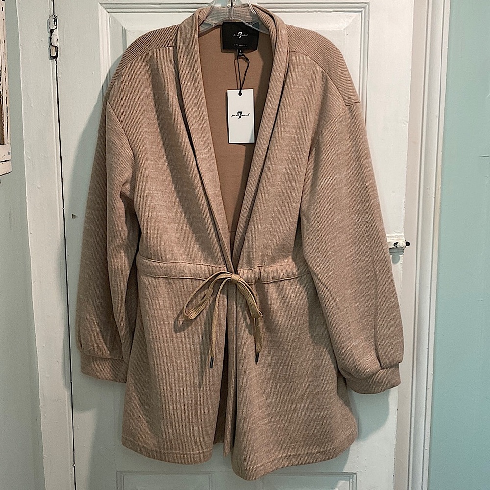 7 For All Mankind Tie Front Sweater Women’s Large NWT